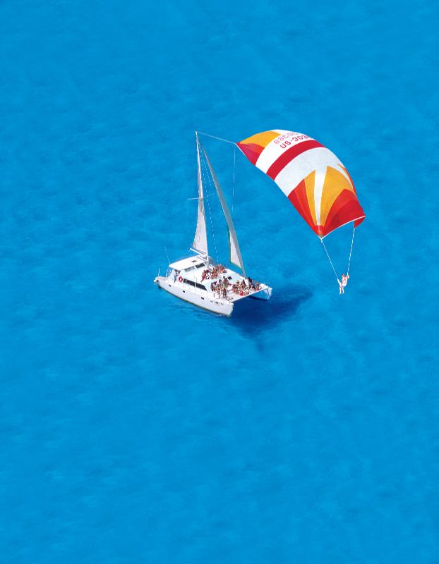 Catamaran Spinnaker flying