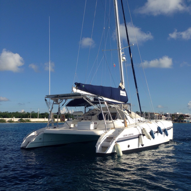 Cozumel rent a Catamaran for snorkel or sunset sailing to El…