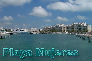 Premium motor yachts berthed at La Amada marina in Playa Mujeres, the closest luxury marina to Isla Mujeres near Cancun
